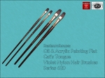 Pędzel płaski 'koci język' do farb olejnych i akrylowych, fioletowy nylon Restaurohouse, seria 620/24