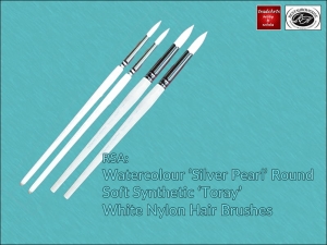 Pędzel okrągły do farb akwarelowych, RSA Silver Pearl Toray nylon, seria: GS/14