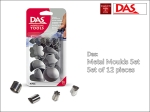 Foremki metalowe do wycinania kształtów z glinki Das Metal Moulds, opak. 12 szt., blister