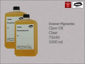 Olej kopytkowy klarowny czysty Kremer-Pigmente; but. 1000 ml