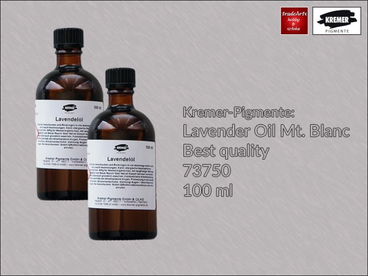 olejek lawendowy Mount Blanc Kremer-Pigmente, Kremer-Pigmente - olej lawendowy Mount Blanc, olejki, olej lawendowy, olejek lawendowy, tradearts, żywice, Lavender Oil, olej makowy, olej lniany, Kremer-Pigmente,