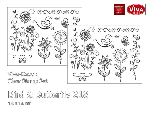 Viva Decor Clearstamp Bird &amp; Butterfly 218.jpg