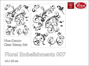 Stempel silikonowy przezroczysty Clearstamps Viva Decor, wzór 007: 'Ozdobne ornamenty roślinne'