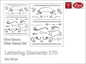 Stempel silikonowy przezroczysty Clearstamps Viva Decor, wzór 170: 'Ozdoby w tekście''