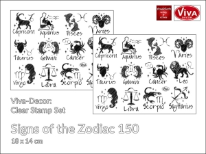 Stempel silikonowy przezroczysty Clearstamps Viva Decor, wzór 150: 'Znaki Zodiaku'