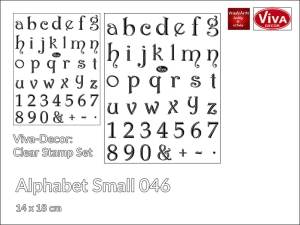 Stempel silikonowy przezroczysty Clearstamps Viva Decor, wzór 046: 'Alfabet  - litery małe ozdobne'