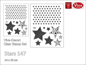 Stempel silikonowy przezroczysty Clearstamps Viva Decor, wzór 147: 'Gwiazdy i gwiazdki'