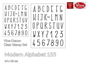 Stempel silikonowy przezroczysty Clearstamps Viva Decor, wzór 155: 'Modny alfabet' 