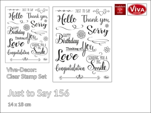 Stempel silikonowy przezroczysty Clearstamps Viva Decor, wzór 156: 'Just to Say'  