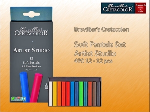 Zestaw pasteli miękkich  Soft Pastels Cretacolor Artist Studio; opak. 12 szt. w kartonowym pudełku