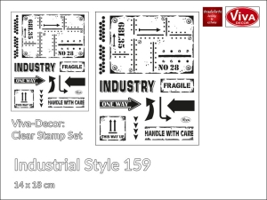 Stempel silikonowy przezroczysty Clearstamps Viva Decor, wzór 159: Znaki przemysłowe