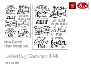 Stempel silikonowy przezroczysty Clearstamps Viva Decor, wzór 168: Liternictwo niemieckie