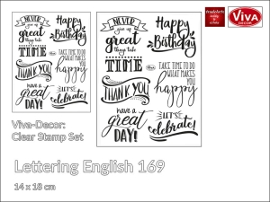 Stempel silikonowy przezroczysty Clearstamps Viva Decor, wzór 169: Liternictwo angielskie