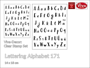 Stempel silikonowy przezroczysty Clearstamps Viva Decor, wzór 171: Litery Alfabetu