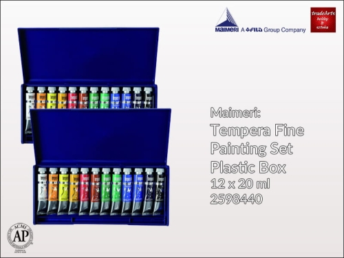 Maimeri Tempera Fine Plastic Box 12 x 20 ml  2598440.jpg