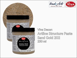 Farba strukturalna ziarnista Artline Structure-Paste Viva Decor, kolor: Sand-Gold 202, opak. 250 ml 
