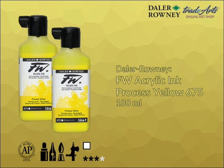 Daler-Rowney FW Acrylic Ink Process Yellow 675, 180 ml.jpg