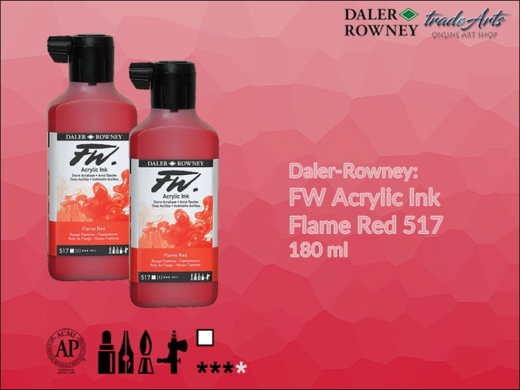 Daler-Rowney FW Acrylic Ink Flame Red 517, 180 ml.jpg