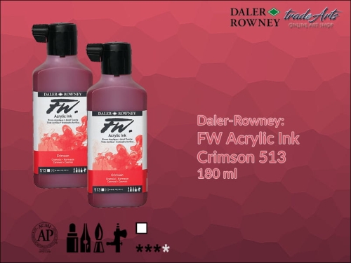 Daler-Rowney FW Acrylic Ink Crimson 513, 180 ml.jpg
