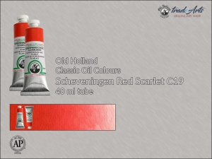 Farba olejna Old Holland Classic Oil Colours, kolor: Scheveningen Red Scarlet C19, tuba 40 ml      