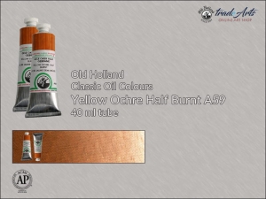 Farba olejna Old Holland Classic Oil Colours, kolor: Yellow Ochre Half Burnt A59, tuba 40 ml 
