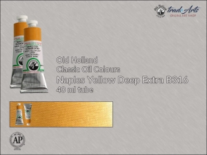 Farba olejna Old Holland Classic Oil Colours, kolor: Naples Yellow Deep Extra B316, tuba 40 ml 