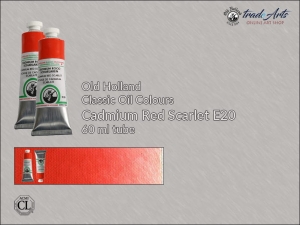 Farba olejna Old Holland Classic Oil Colours, kolor: Cadmium Red Scarlet E20, tuba 60 ml     