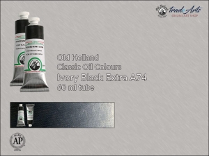 Farba olejna Old Holland Classic Oil Colours, kolor: Ivory Black Extra A74, tuba 60 ml 
