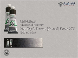 Farba olejna Old Holland Classic Oil Colours, kolor: Van Dyck Brown Extra (Cassel) A72, tuba 225 ml  