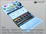 Zestaw farb akwarelowych w kostkach  Aquarius Extra Fine Watercolour Botanical Set RSA, kpl. 12 kostek