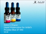 Farba akwarelowa w płynie Liquid Watercolour for Artist's Rohrer & Klingner,  kolor:  Prussian Blue 440, opak. 12 ml 