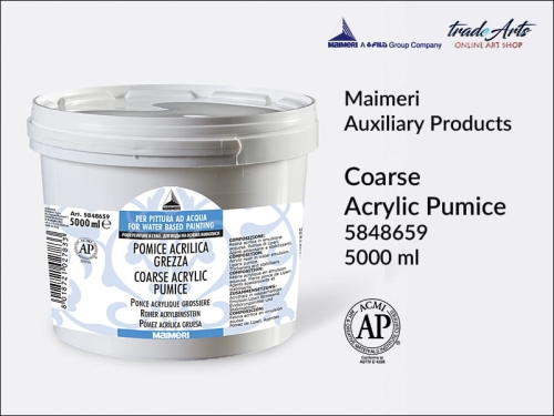 Maimeri Coarse Acrylic Pumice pasta pumeksowa gruboziarnista,  pasta pumeksowa do modelowania Maimeri Coarse Acrylic Pumice, pasta pumeksowa gruboziarnista akrylowa Maimeri, pasty pumeksowe modelujące, pasta strukturalna pumeksowa,