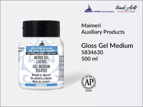 Maimeri Gloss  Gel Medium żel błyszczący do farb akrylowych, żel błyszczący do akryli Maimeri Gloss Gel Medium, medium żelowe błyszczące do farb akrylowych, żele do farb akrylowych, media do farb akrylowych,