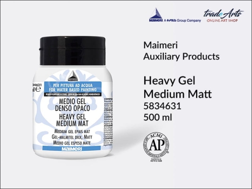 Maimeri Heavy Gel Medium Mat żel matowy gęsty do farb akrylowych, żel matowy gęsty do akryli Maimeri Heavy Gel Medium Mat, medium żelowe matowe gęste do farb akrylowych, żele do farb akrylowych, media do farb akrylowych,