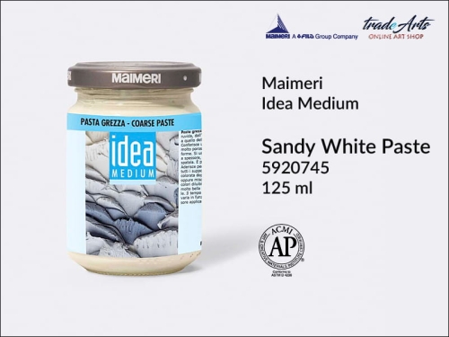 Pasta piaskowa biała 745 Maimeri Idea Medium, Maimeri Idea Medium - biała pasta piaskowa 745, pasta pumeksowa Maimeri, pasty modelujące, tradearts,