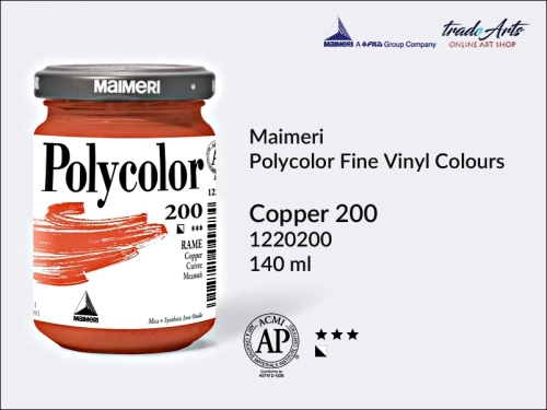 Maimeri Polycolor farba akrylowa Copper 200 opak. 140 ml, farba akrylowa 140 ml Maimeri Polycolor, Polycolor farba akrylowa 140 ml Copper 200, farby akrylowe Polycolor, akryle, farby akrylowe,