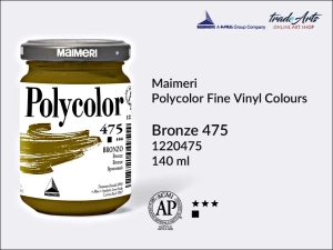 Farba akrylowo-winylowa Maimeri Polycolor Fine Vinyl Colours, kolor: Bronze 475, opak. 140 ml