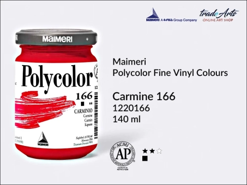 Maimeri Polycolor farba akrylowa Carmine 166 opak. 140 ml, farba akrylowa 140 ml Maimeri Polycolor, Polycolor farba akrylowa 140 ml Carmine 166, farby akrylowe Polycolor, akryle, farby akrylowe,