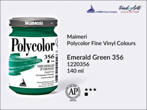 Farba akrylowo-winylowa Maimeri Polycolor Fine Vinyl Colours, kolor: Emerald Green 356, opak. 140 ml