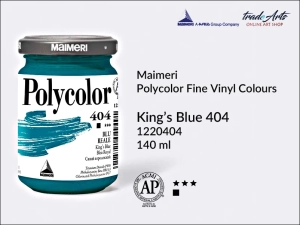 Farba akrylowo-winylowa Maimeri Polycolor Fine Vinyl Colours, kolor: King's Blue 404, opak. 140 ml