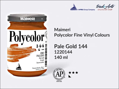 Maimeri Polycolor farba akrylowa Pale Gold 144 opak. 140 ml, farba akrylowa 140 ml Maimeri Polycolor, Polycolor farba akrylowa 140 ml Pale Gold 144, farby akrylowe Polycolor, akryle, farby akrylowe,