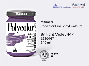 Farba akrylowo-winylowa Maimeri Polycolor Fine Vinyl Colours, kolor: Brilliant Violet 447, opak. 140 ml