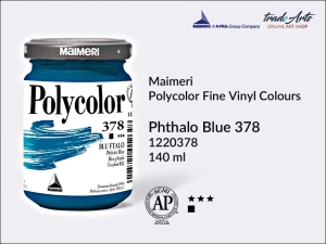 Farba akrylowo-winylowa Maimeri Polycolor Fine Vinyl Colours, kolor: Phthalo Blue 378, opak. 140 ml