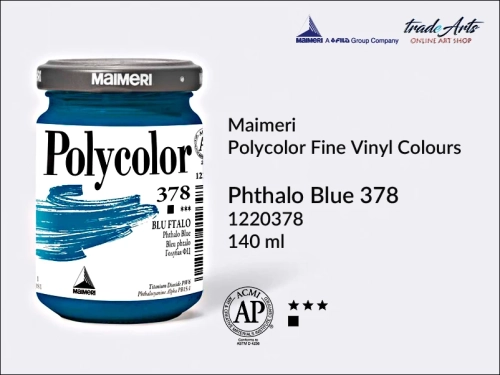 Maimeri Polycolor farba akrylowa Phthalo Blue 378 opak. 140 ml, farba akrylowa 140 ml Maimeri Polycolor, Polycolor farba akrylowa 140 ml Phthalo Blue 378, farby akrylowe Polycolor, akryle, farby akrylowe,