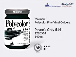 Farba akrylowo-winylowa Maimeri Polycolor Fine Vinyl Colours, kolor: Payne's Grey 514, opak. 140 ml