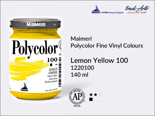 Maimeri Polycolor farba akrylowa Lemon Yellow 100 opak. 140 ml, farba akrylowa 140 ml Maimeri Polycolor, Polycolor farba akrylowa 140 ml Lemon Yellow 100, farby akrylowe Polycolor, akryle, farby akrylowe,