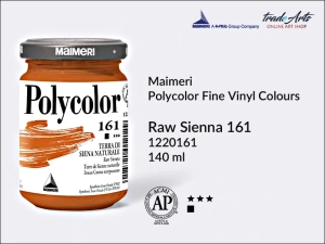 Farba akrylowo-winylowa Maimeri Polycolor Fine Vinyl Colours, kolor: Raw Sienna 161, opak. 140 ml