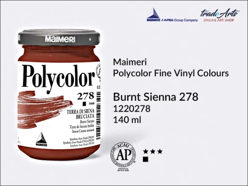 Maimeri Polycolor farba akrylowa Burnt Sienna 278 opak. 140 ml, farba akrylowa 140 ml Maimeri Polycolor, Polycolor farba akrylowa 140 ml Burnt Sienna 278, farby akrylowe Polycolor, akryle, farby akrylowe,