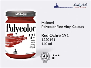 Farba akrylowo-winylowa Maimeri Polycolor Fine Vinyl Colours, kolor: Red Ochre 191, opak. 140 ml