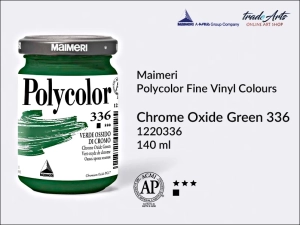 Farba akrylowo-winylowa Maimeri Polycolor Fine Vinyl Colours, kolor: Chrome Oxide Green 336, opak. 140 ml